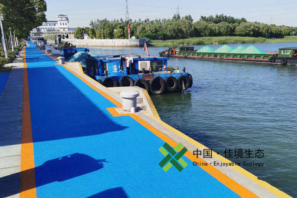 苏州吴中区环太湖大道彩色透水混凝土